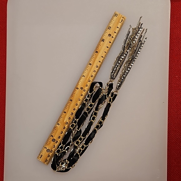 Mixed Jewelry lot 8 bracelets 1 wrap necklace gold and silver tone charms - Picture 7 of 14